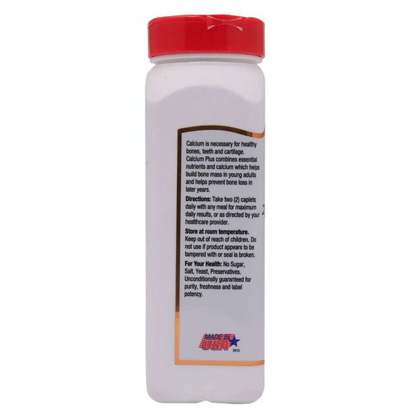 21st Century Calcium Plus Multimineral + Vitamin D Tablets For Bones & Teeth, Pack of 120