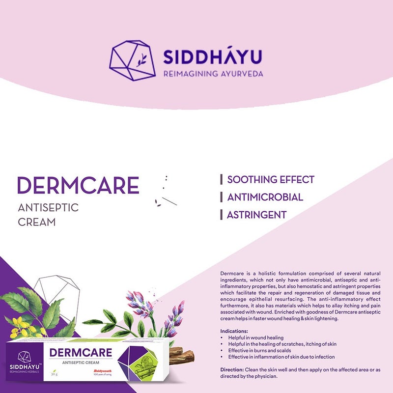Siddhayu Dermcare Antiseptic Cream For Wounds & Burns 30g