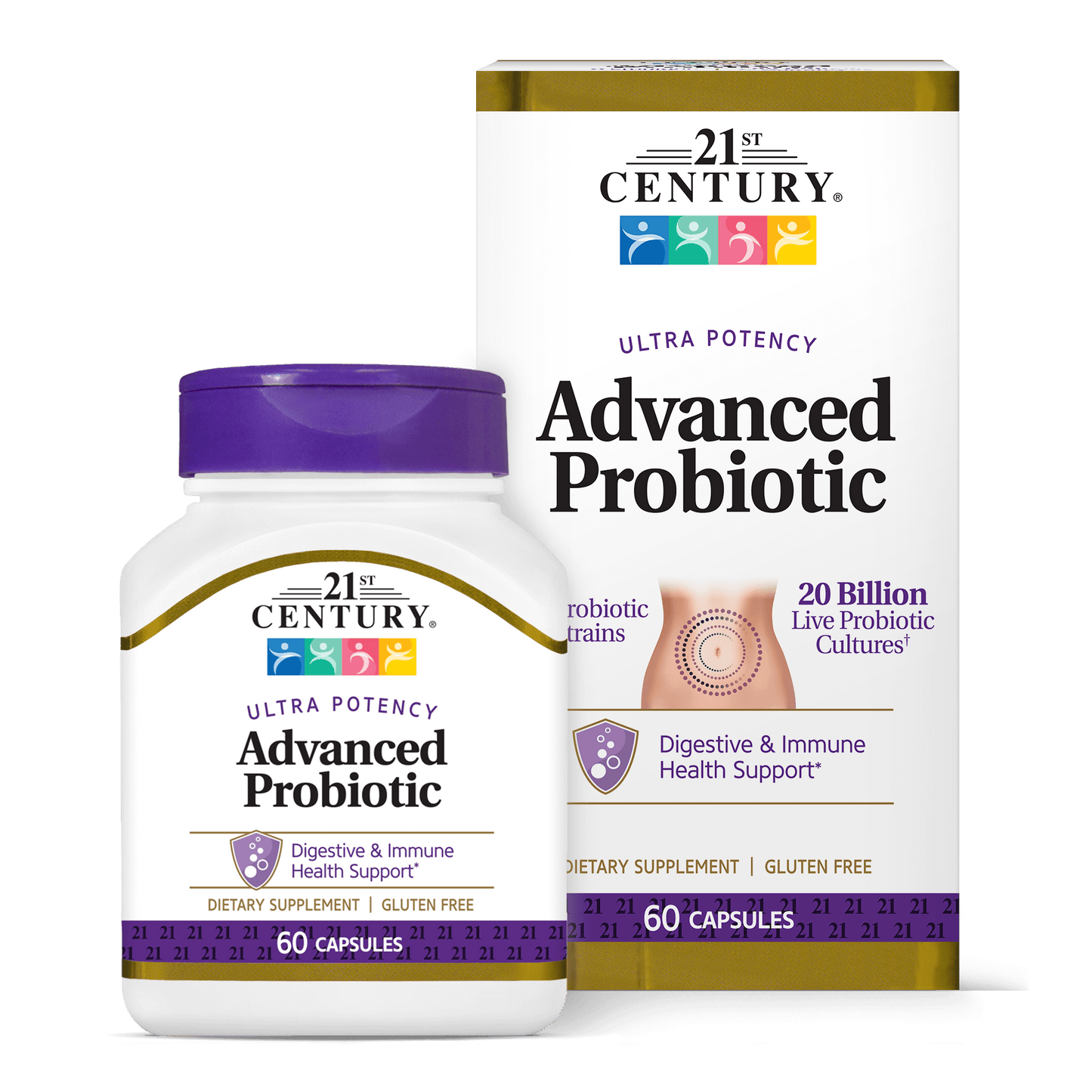 21st Century Ultra Potency Advanced Probiotic – 60 Capsules