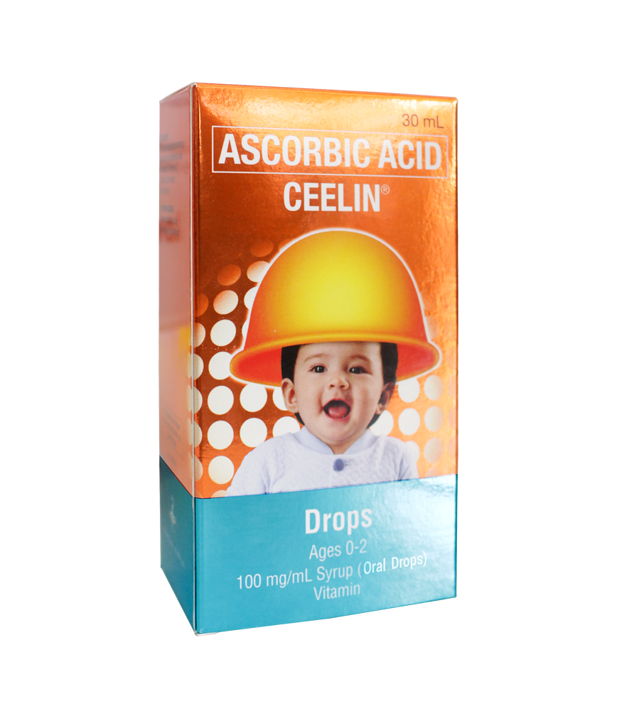CEELIN Ascorbic Acid Orange Flavor Drops 100mg/ml 30ml