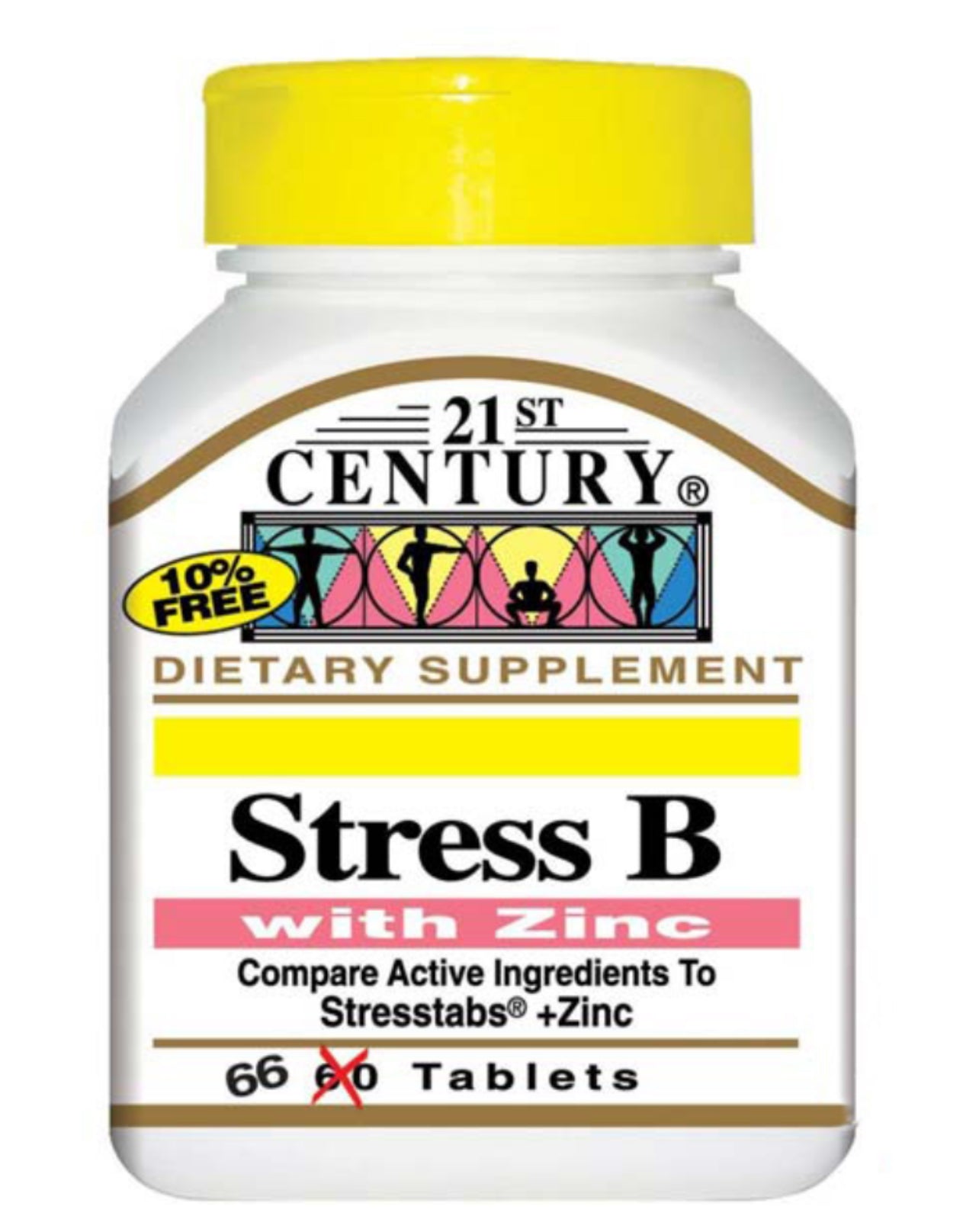 21st Century B Complex With Zinc tablets For Energy & Immune Support, Pack of 60
