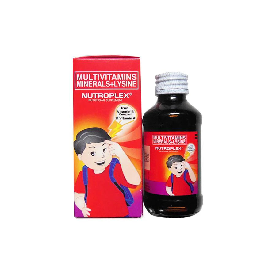 Unilab Nutroplex Multivitamins + Minerals + Lysine Syrup 120 ml | Multivitamins for children for intelligence