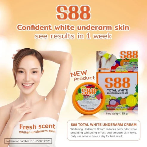 S88 Total White Underarm Cream – Intensive Brightening & Smoothening