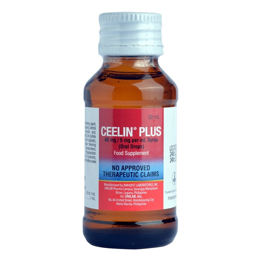 CEELIN Plus Ascorbic Acid Zinc 40 mg/5 mg/mL Oral Drops 30 mL