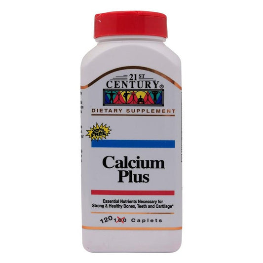 21st Century Calcium Plus Multimineral + Vitamin D Tablets For Bones & Teeth, Pack of 120