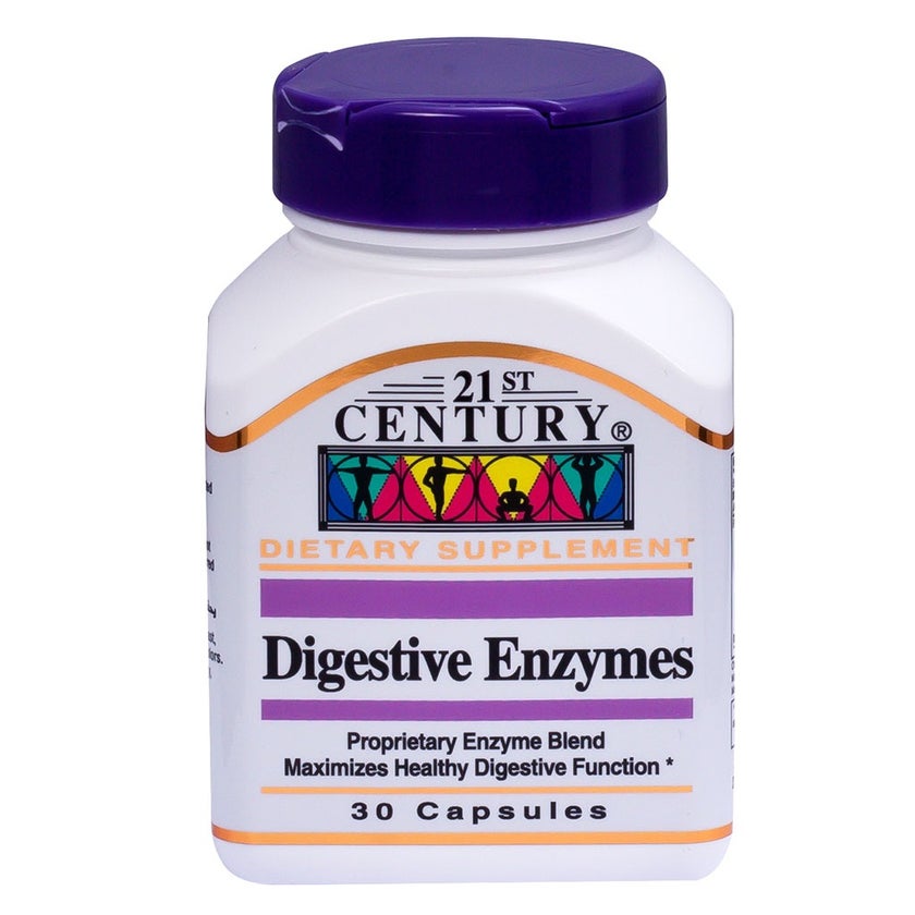 21st Century Digestive Enzymes Capsules, 30 Count