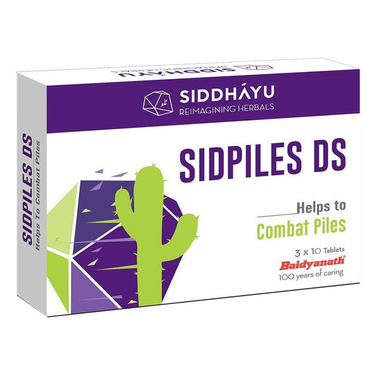 Siddhayu Sidpiles DS Tablets For Hemorrhoids Relief, Pack of 30’s