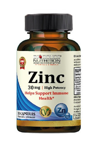 Biobolics Nutrition Zinc 30mg | High Potency | Helps Support Immune Health | 30 Capsules