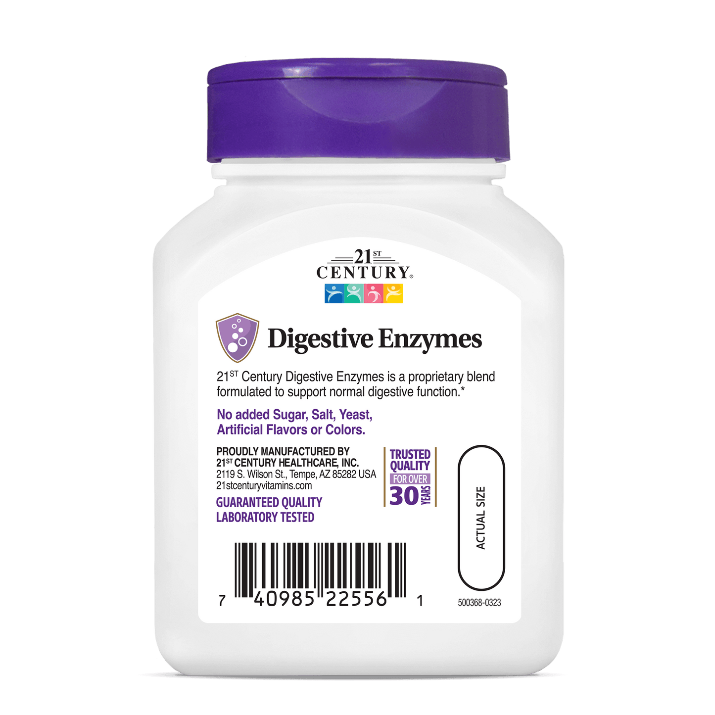 21st Century Digestive Enzymes Capsules, 60 Count