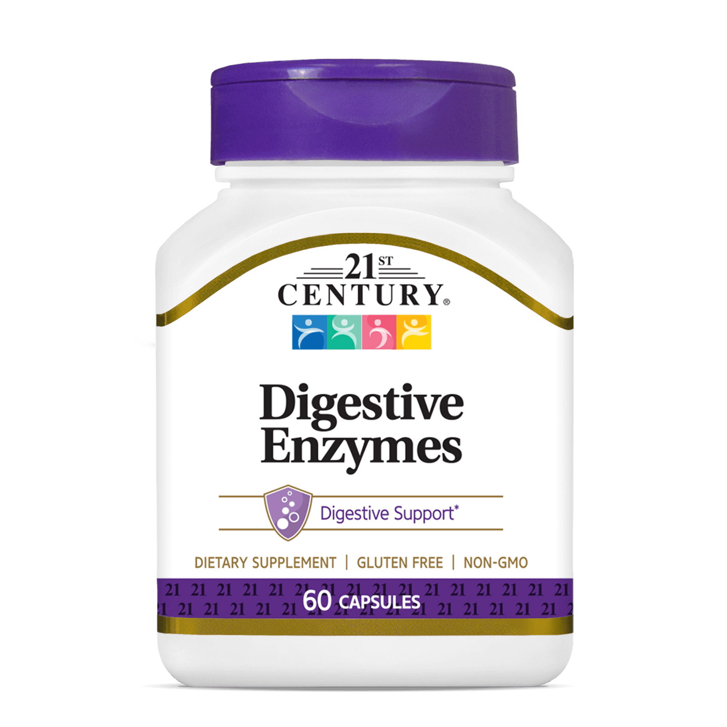 21st Century Digestive Enzymes Capsules, 60 Count