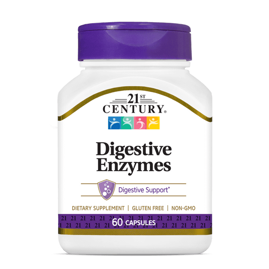 21st Century Digestive Enzymes Capsules, 60 Count