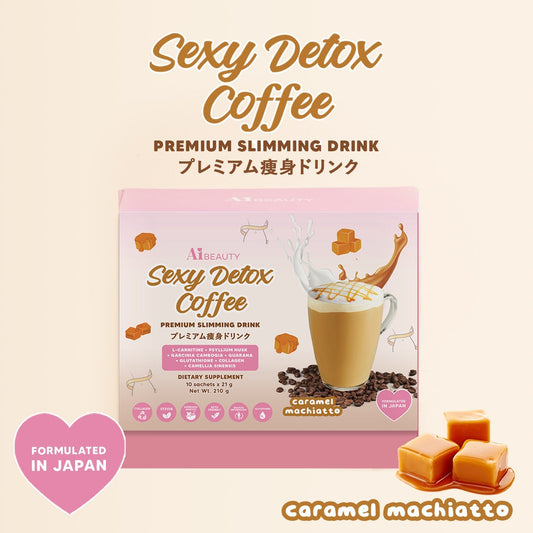 AiBeauty Sexy Detox Coffee Premium Slimming Drink - Caramel Macchiato - 10 Sachets x 21g