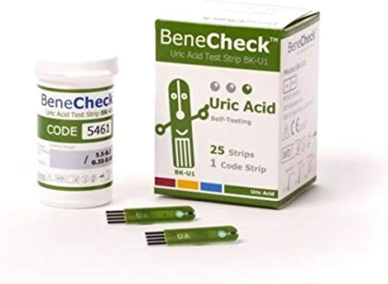 Benecheck, Uric Acid Test Strips - 25 Pcs