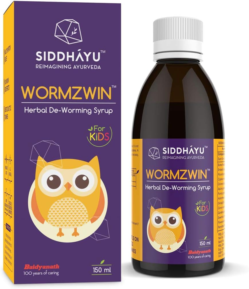 Siddhayu Wormzwin Herbal Deworming Fruit Flavored Syrup For Kids 150ml