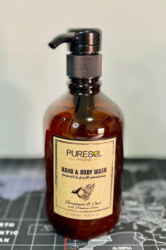 Puresel Hand and Body Wash Bergamot and Oud 500ML