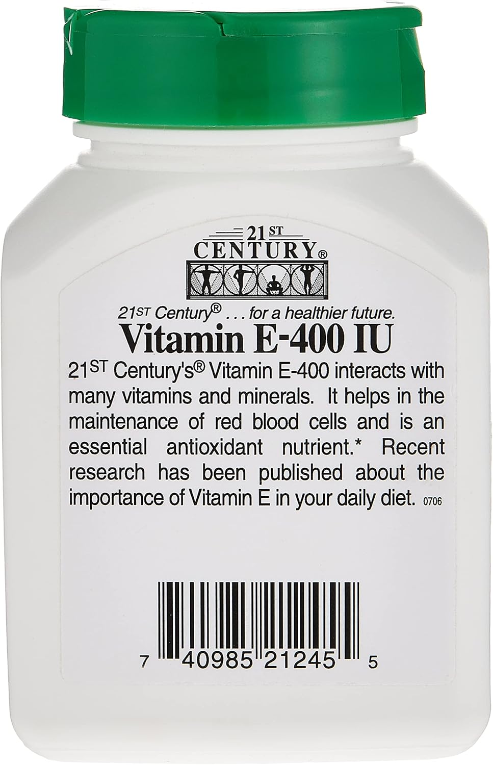 21st Century Vitamin E, 180 Mg (400 Iu), Healthy Heart & Immune System, 110 Softgels