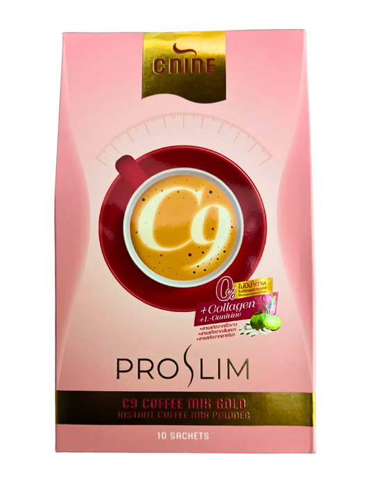C-NINE C9 Coffee Mix Gold Instant Coffee Powder – Sugar-Free Coffee with Collagen (10 Sachets)