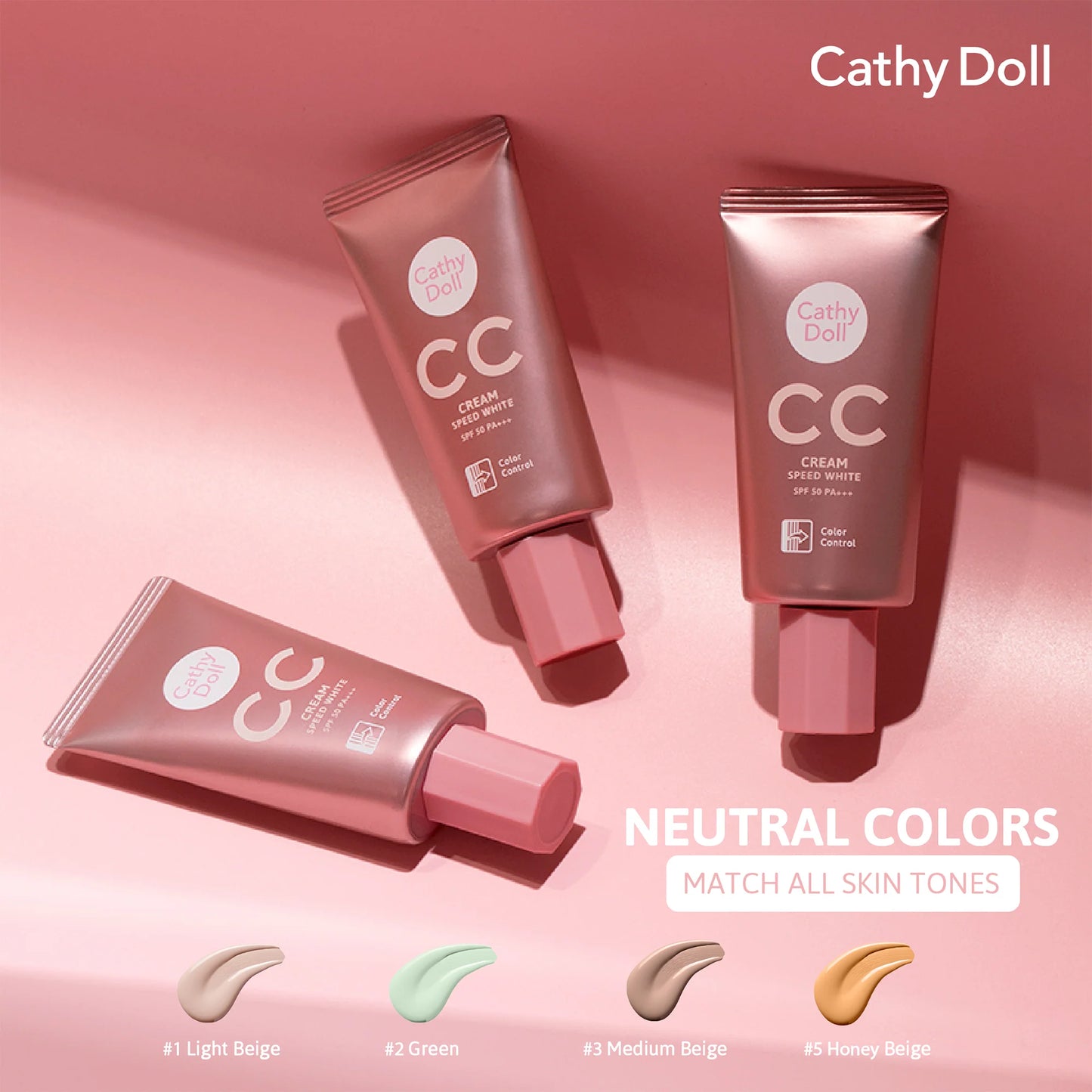 Cathy Doll Speed White CC Cream SPF50 PA+++ Light Beige 50ml