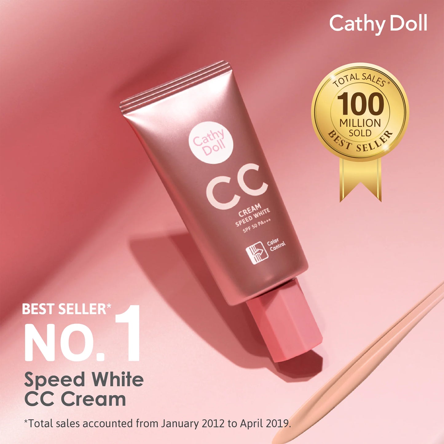 Cathy Doll Speed White CC Cream SPF50 PA+++ Light Beige 50ml
