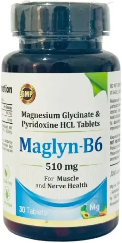 Maglyn B6 510mg 30 Tablets for Muscle and Nerve Health