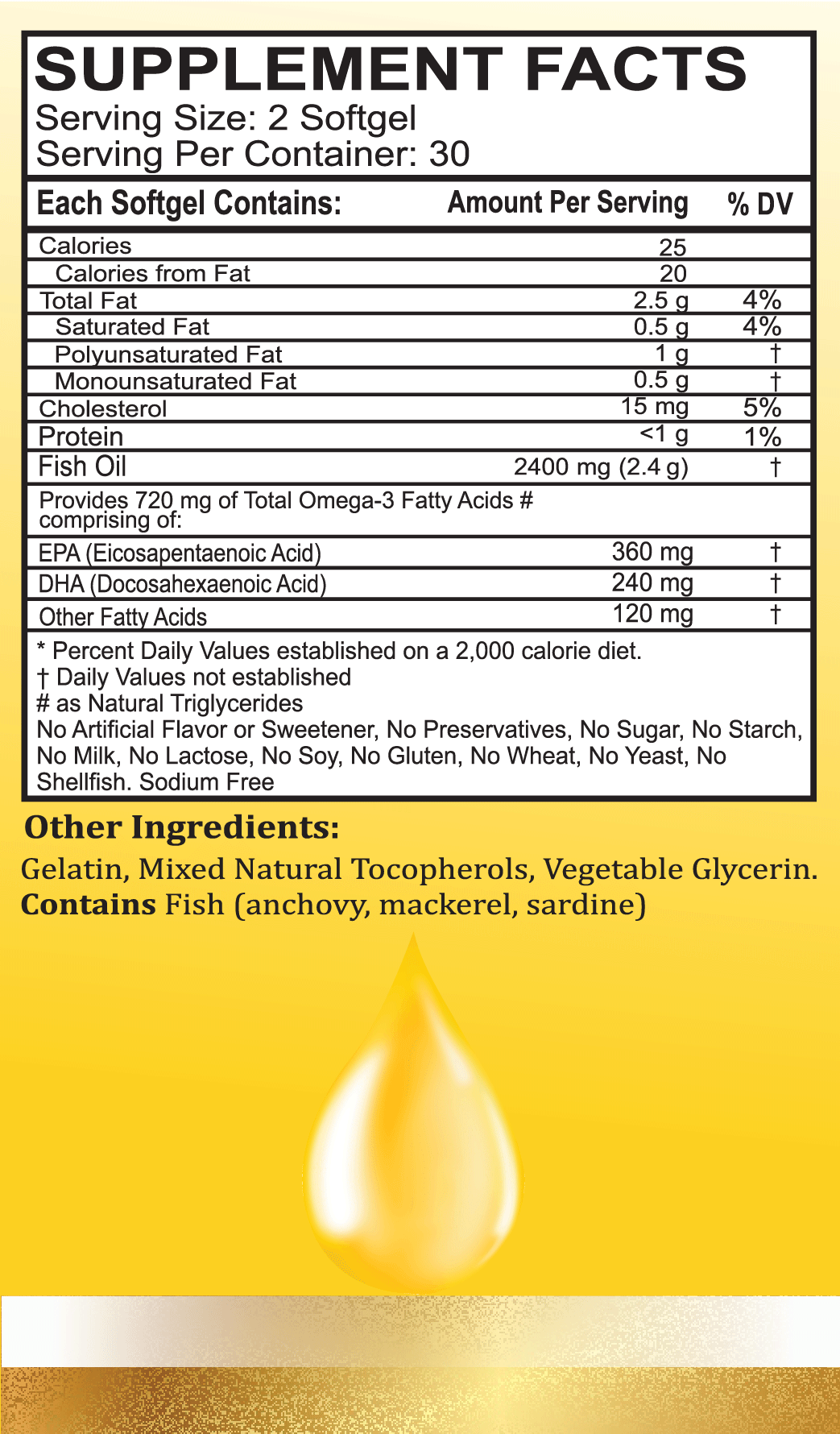 Biobolics Omega 3 Fish Oil 1200mg - 60 Caps