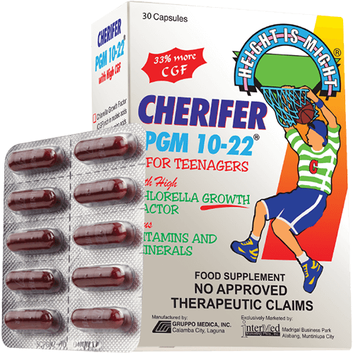 CHERIFER PGM 10-22 for Teenagers with High Chlorella Growth Factor Plus Vitamins and Minerals