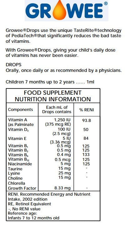 GROWEE Pediatech Drops with Vitamin D 15ml