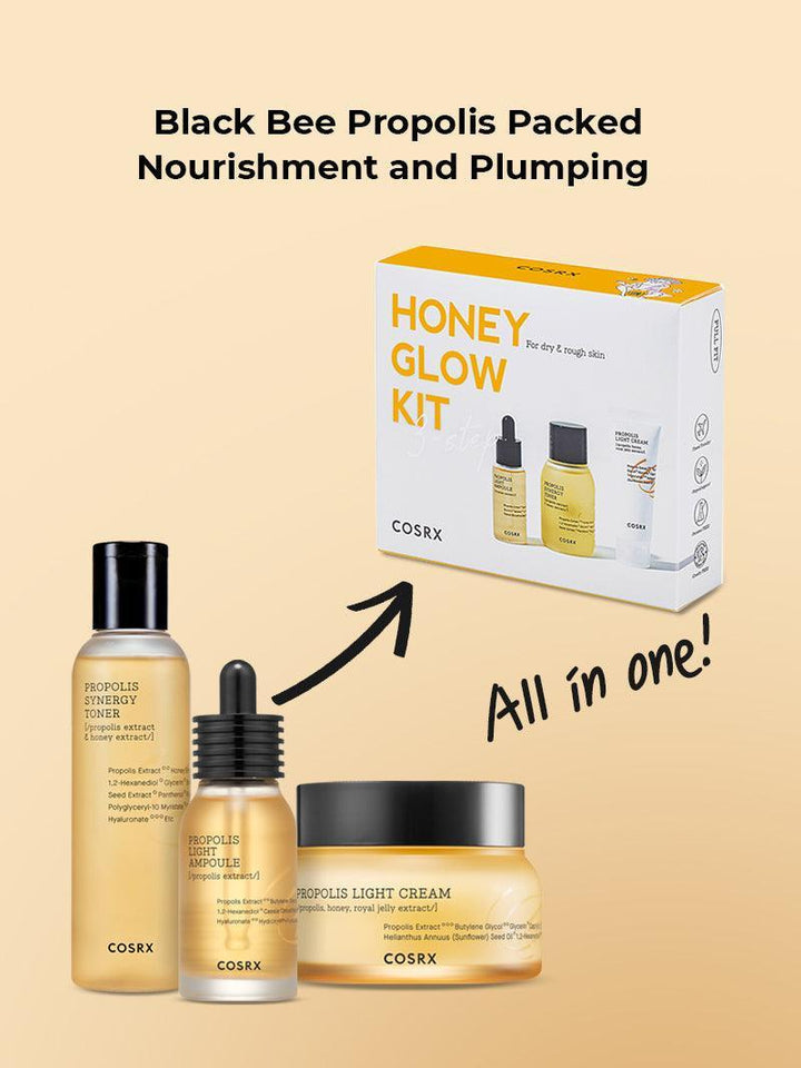 COSRX HONEY GLOW KIT- 3 step for Dry & Rough Skin