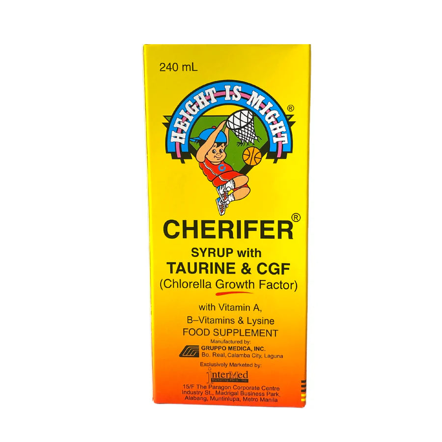 Cherifer Syrup Vitamin Supplement With Chlorella Growth Factor, Taurine & Lysine - 240ML