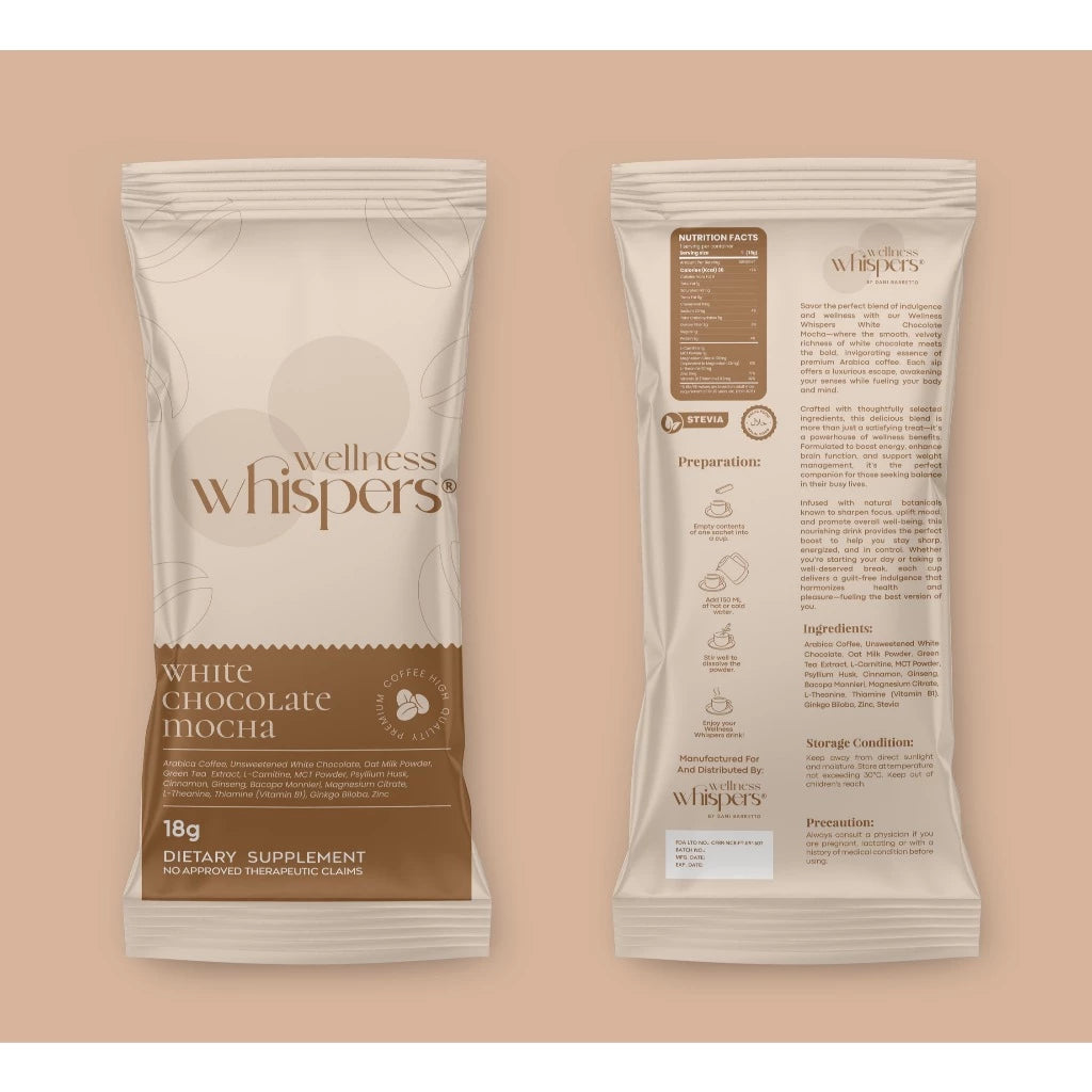 Wellness Whispers – White Chocolate Mocha with Botanical Focus Blend