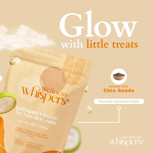 Wellness Whispers – Collagen + Biotin Winter Melon Milk Tea